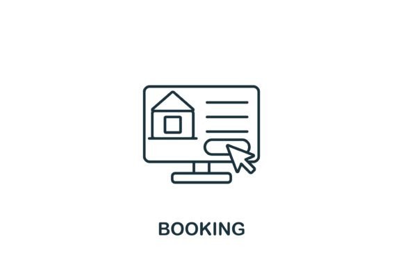 Booking Icon Graphics for Crafting and Icons
