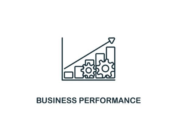 Business Performance Icon: A Versatile Graphics Asset