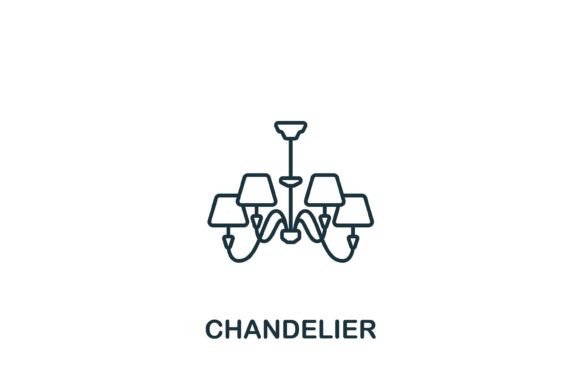 Chandelier Icon: Graphics and Icons for Elegant Branding