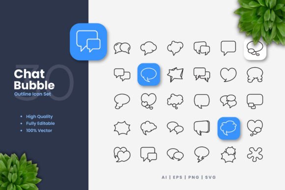 Chat Bubble Icons: A Clean Graphics Solution for Publishers