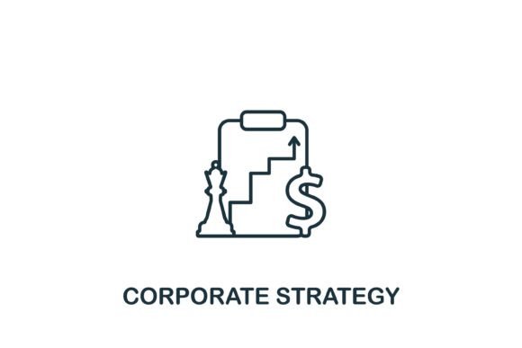 Corporate Strategy Icon: A Versatile Graphics Asset