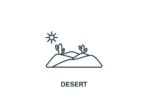 Desert Icon: A Versatile Graphics Asset for Handmade Creators