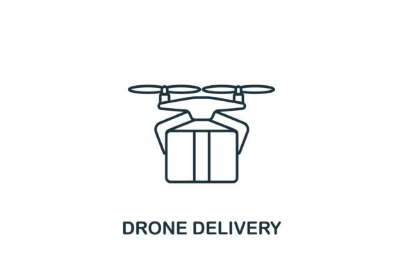 Drone Delivery Icon: Graphics & Icons Review