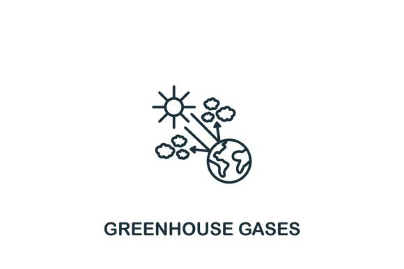 Greenhouse Gases Icon: Perfect for Eco-Friendly Graphics