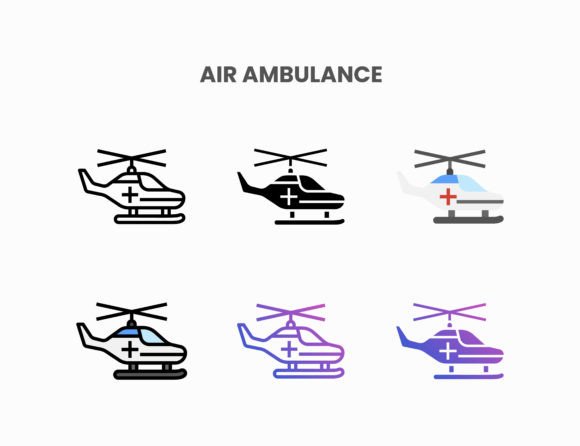 Helicopter Air Ambulance Icon: A Versatile Graphics Tool