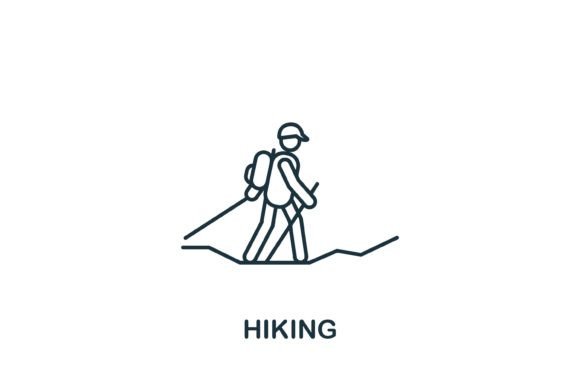 Hiking Icon Graphics for Crafting and Icons