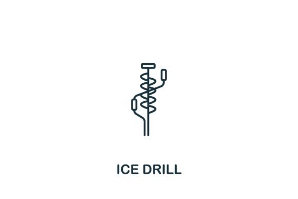 Ice Drill Icon: Graphics and Icons for Local Branding