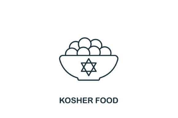 Kosher Food Icon: Graphics and Icons for Publishers