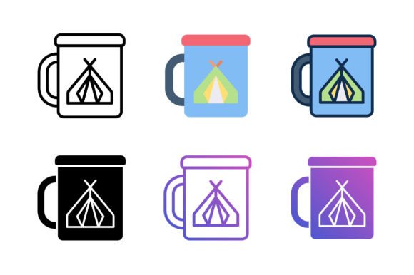 Review: Mug Camping Icon for Modern Blog Graphics