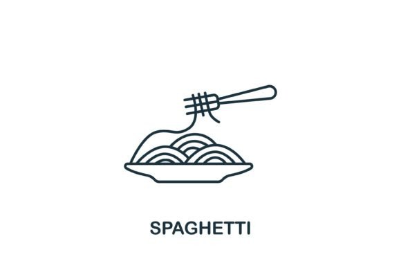 Spaghetti Icon Graphics for Editorial Web Design