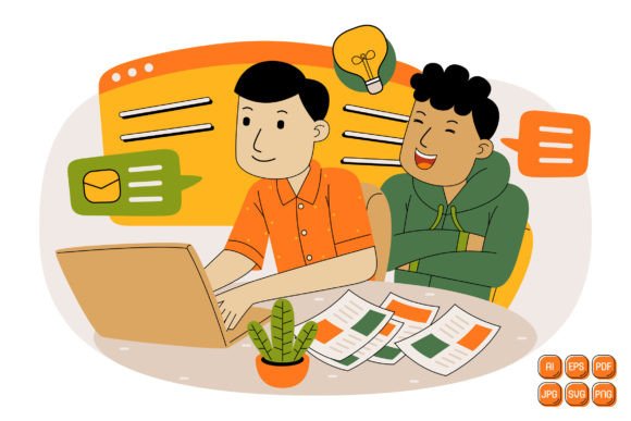 Teamwork Vector Illustration 01: A Versatile Graphics Asset