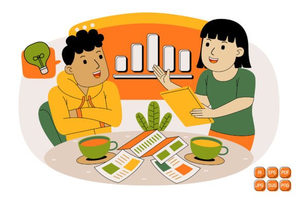 Teamwork Vector Illustration 03: Perfect for Graphics and Illustrations