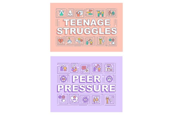 Teenage Struggles Banners for Embroidery
